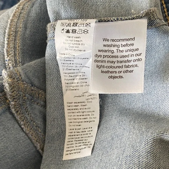 Avenue Light Blue Denim Jean Jacket - Picture 9 of 9